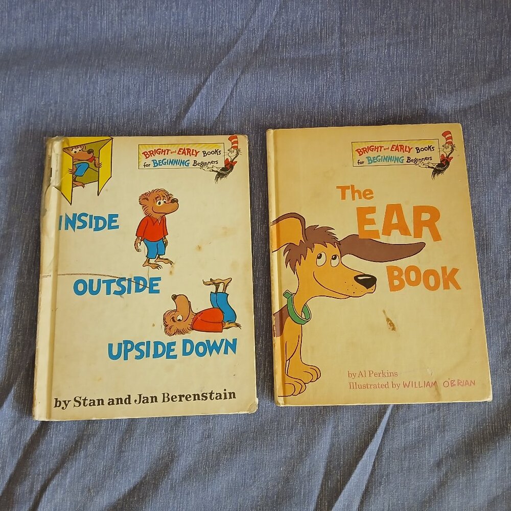 Dr seuss Inside Outside Upside Down + The Ear Book Vintage
